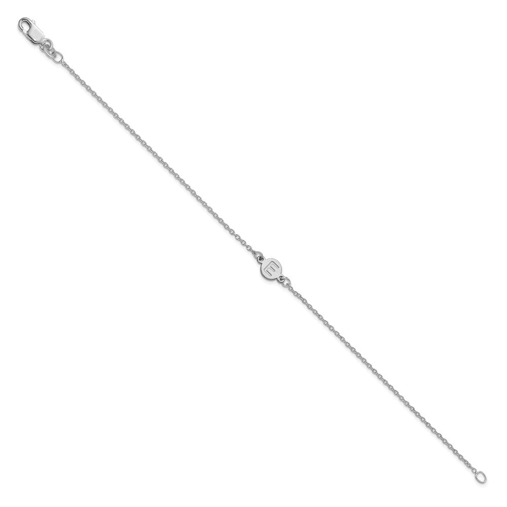 Sterlingsilber Silber/rhodiniert 1 Buchstabe Blase Armband