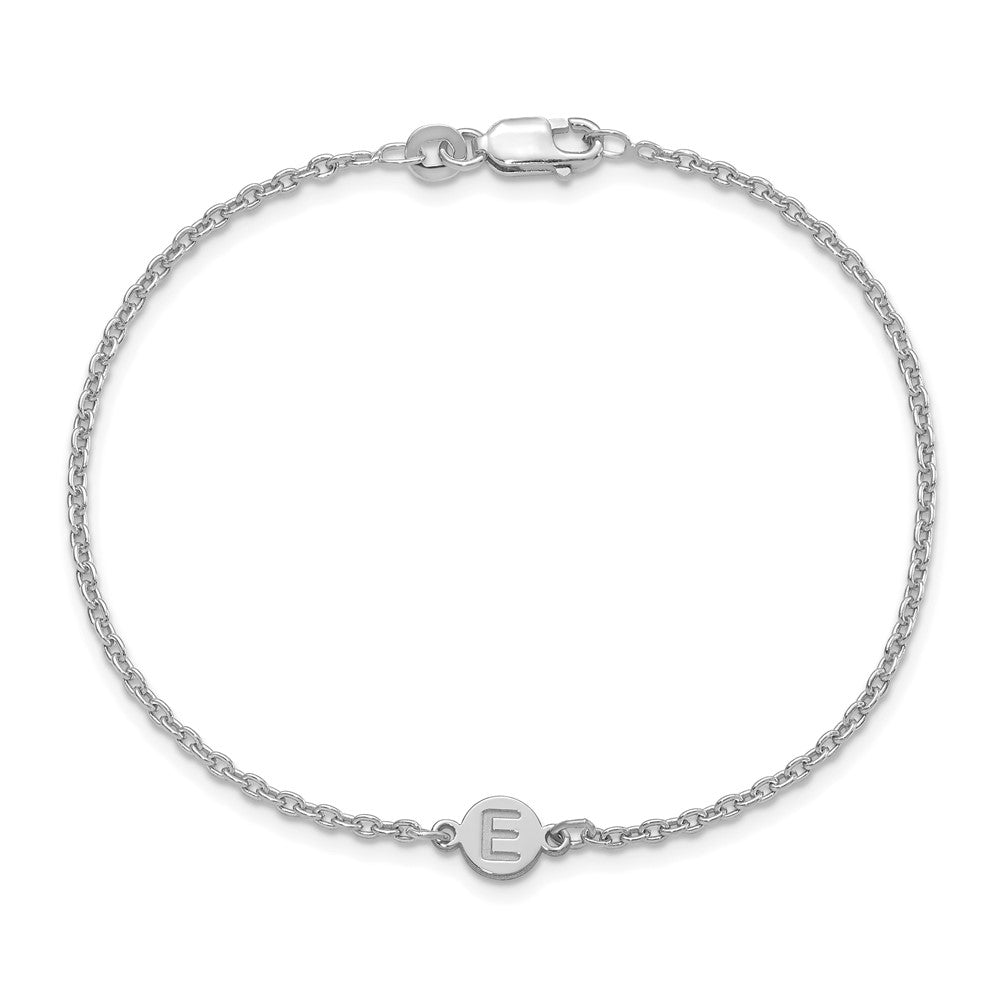 Sterlingsilber Silber/rhodiniert 1 Buchstabe Blase Armband