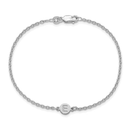 Sterlingsilber Silber/rhodiniert 1 Buchstabe Blase Armband