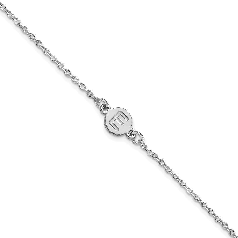 14K Weißgold 1 Buchstabe Blase Armband
