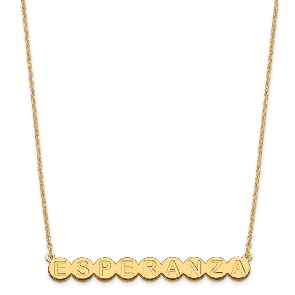 Vergoldet Sterlingsilber /gold 9 Buchstabe Blase Halskette
