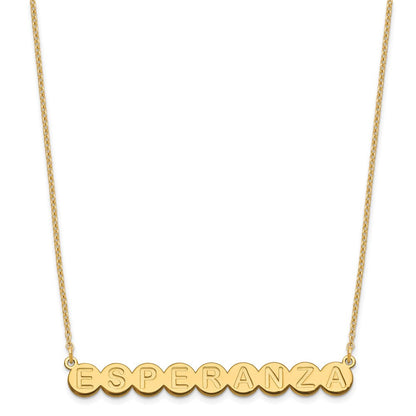 Vergoldet Sterlingsilber /gold 9 Buchstabe Blase Halskette