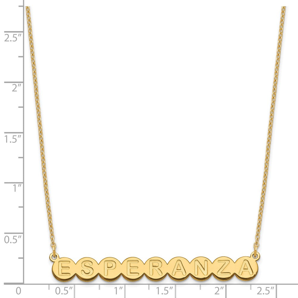 Vergoldet Sterlingsilber /gold 9 Buchstabe Blase Halskette