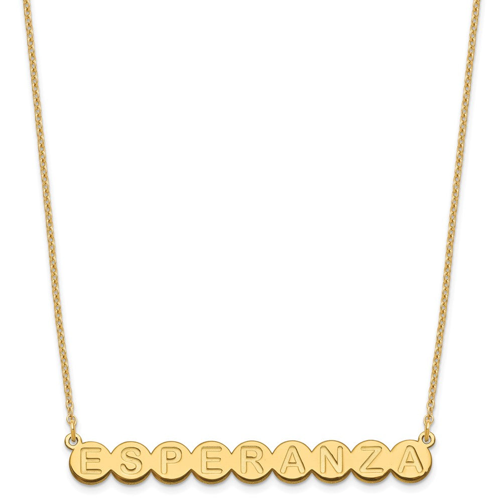 Vergoldet Sterlingsilber /gold 9 Buchstabe Blase Halskette