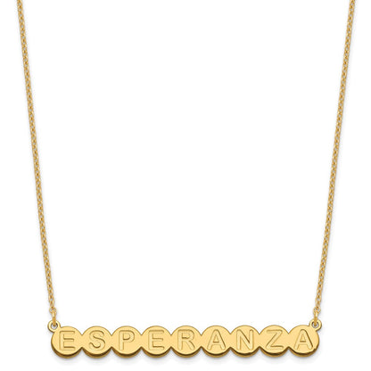 Vergoldet Sterlingsilber /gold 9 Buchstabe Blase Halskette