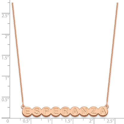 14K Roségold 9 Buchstabe Blase Halskette