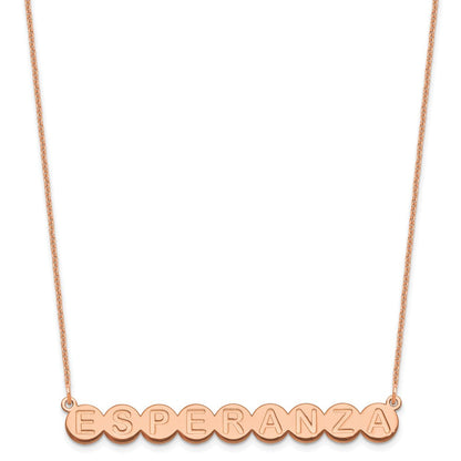 14K Roségold 9 Buchstabe Blase Halskette