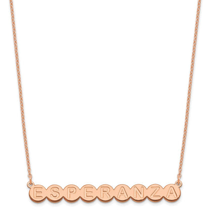 Roségoldbeschichtet Sterlingsilber /rose 9 Buchstabe Blase Halskette