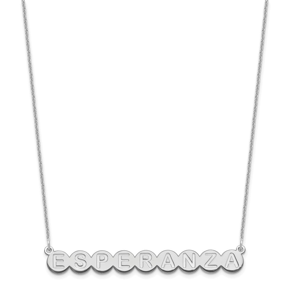 14K Weißgold 9 Buchstabe Blase Halskette