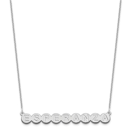 14K Weißgold 9 Buchstabe Blase Halskette