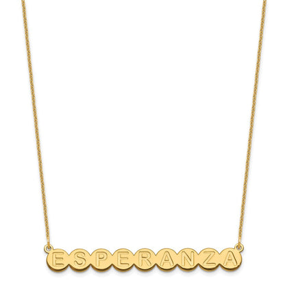 14K Gelbgold 9 Buchstabe Blase Halskette