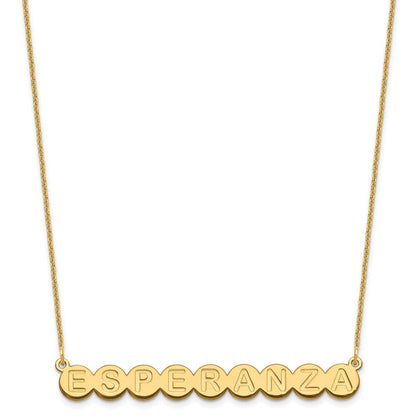 14K Gelbgold 9 Buchstabe Blase Halskette