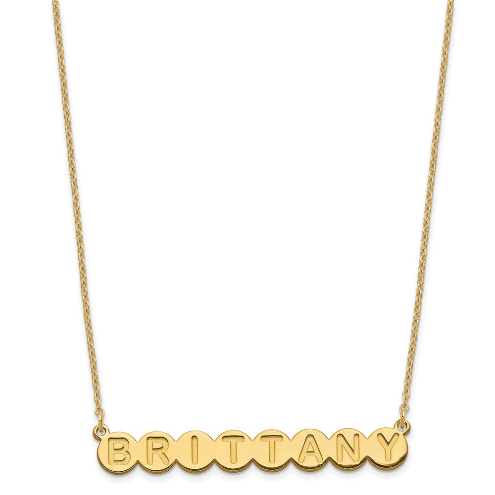 Vergoldet Sterlingsilber /gold 8 Buchstabe Blase Halskette