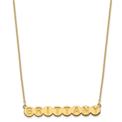 Vergoldet Sterlingsilber /gold 8 Buchstabe Blase Halskette
