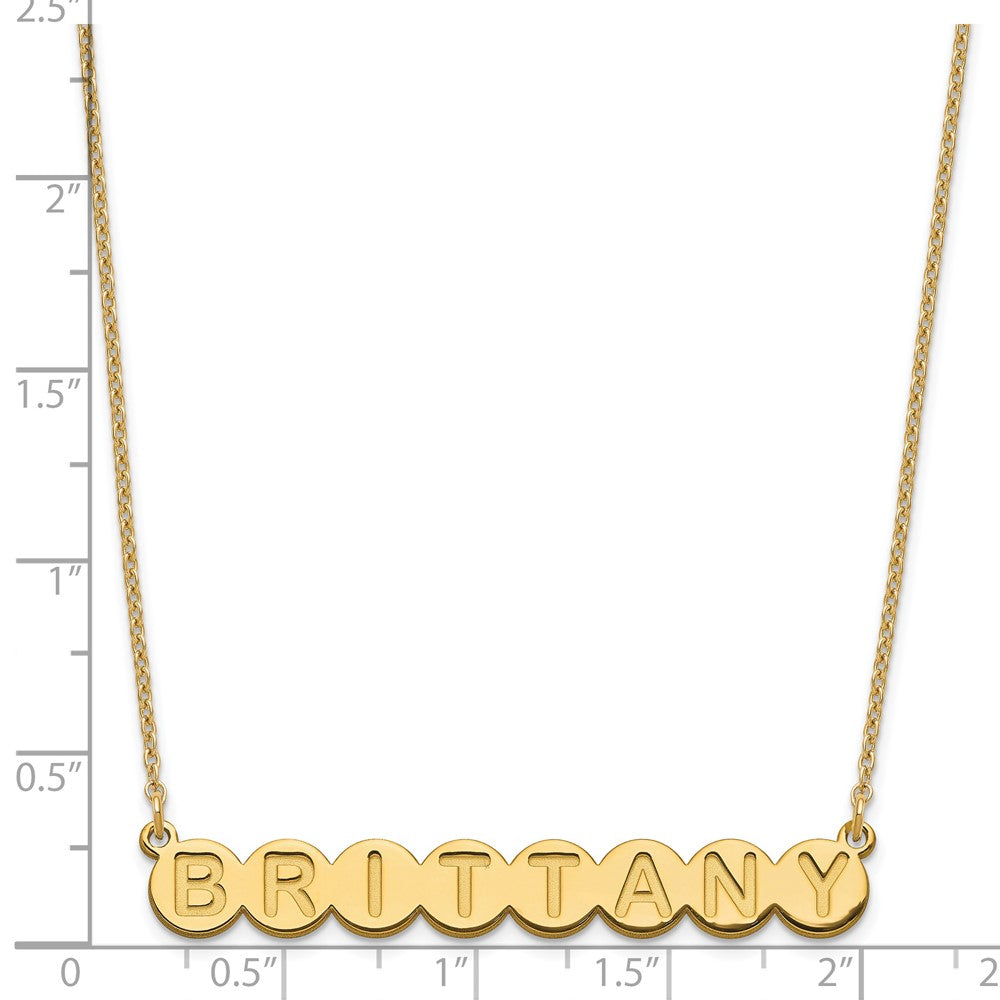 Vergoldet Sterlingsilber /gold 8 Buchstabe Blase Halskette
