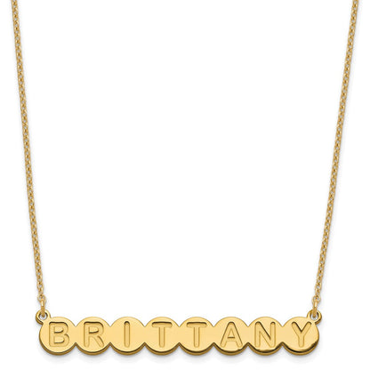 Vergoldet Sterlingsilber /gold 8 Buchstabe Blase Halskette