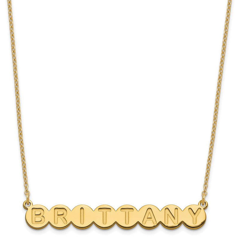 Vergoldet Sterlingsilber /gold 8 Buchstabe Blase Halskette