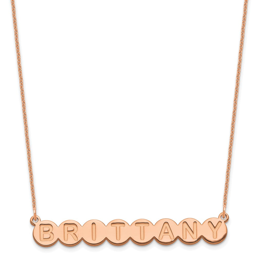 14K Roségold 8 Buchstabe Blase Halskette