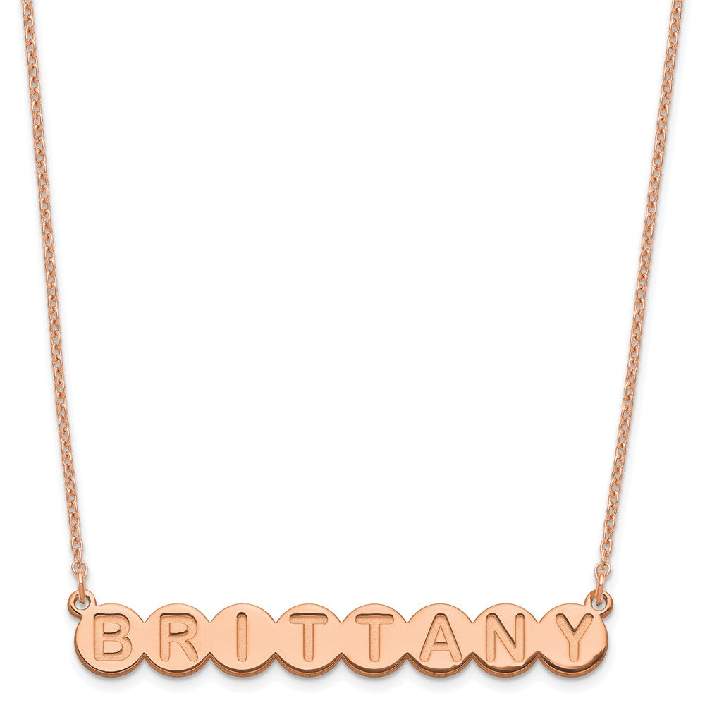 Roségoldbeschichtet Sterlingsilber /rose 8 Buchstabe Blase Halskette