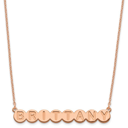 Roségoldbeschichtet Sterlingsilber /rose 8 Buchstabe Blase Halskette
