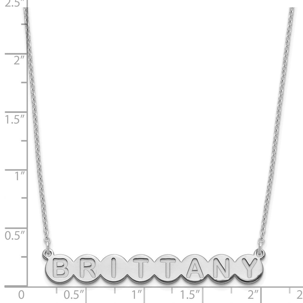 Sterlingsilber Silber/rhodiniert 8 Buchstabe Blase Halskette