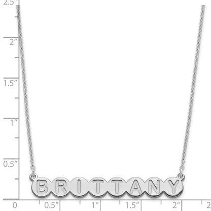 Sterlingsilber Silber/rhodiniert 8 Buchstabe Blase Halskette