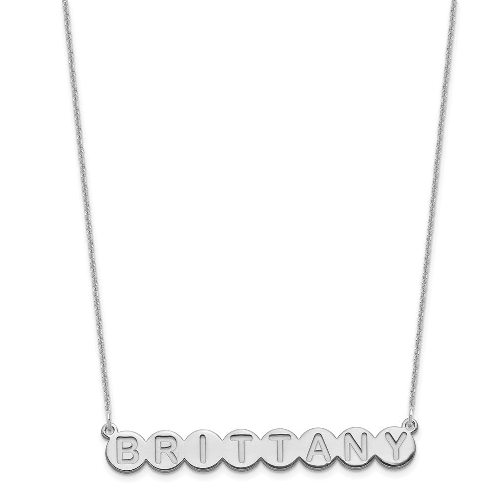 14K Weißgold 8 Buchstabe Blase Halskette