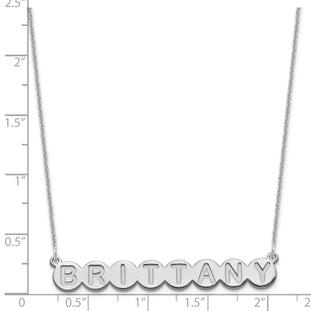 14K Weißgold 8 Buchstabe Blase Halskette
