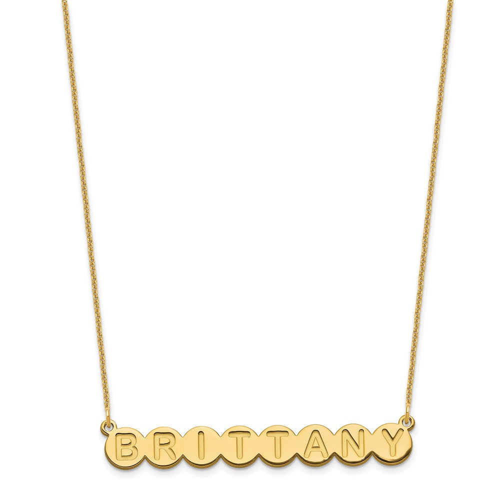 14K Gelbgold 8 Buchstabe Blase Halskette