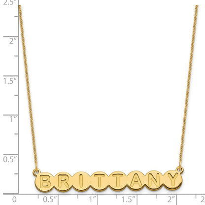 14K Gelbgold 8 Buchstabe Blase Halskette
