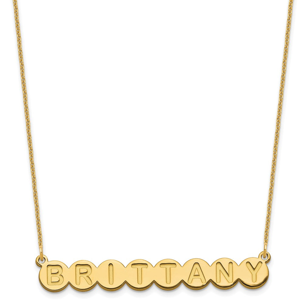 14K Gelbgold 8 Buchstabe Blase Halskette