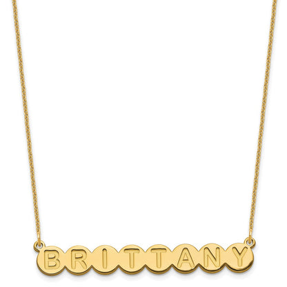 14K Gelbgold 8 Buchstabe Blase Halskette