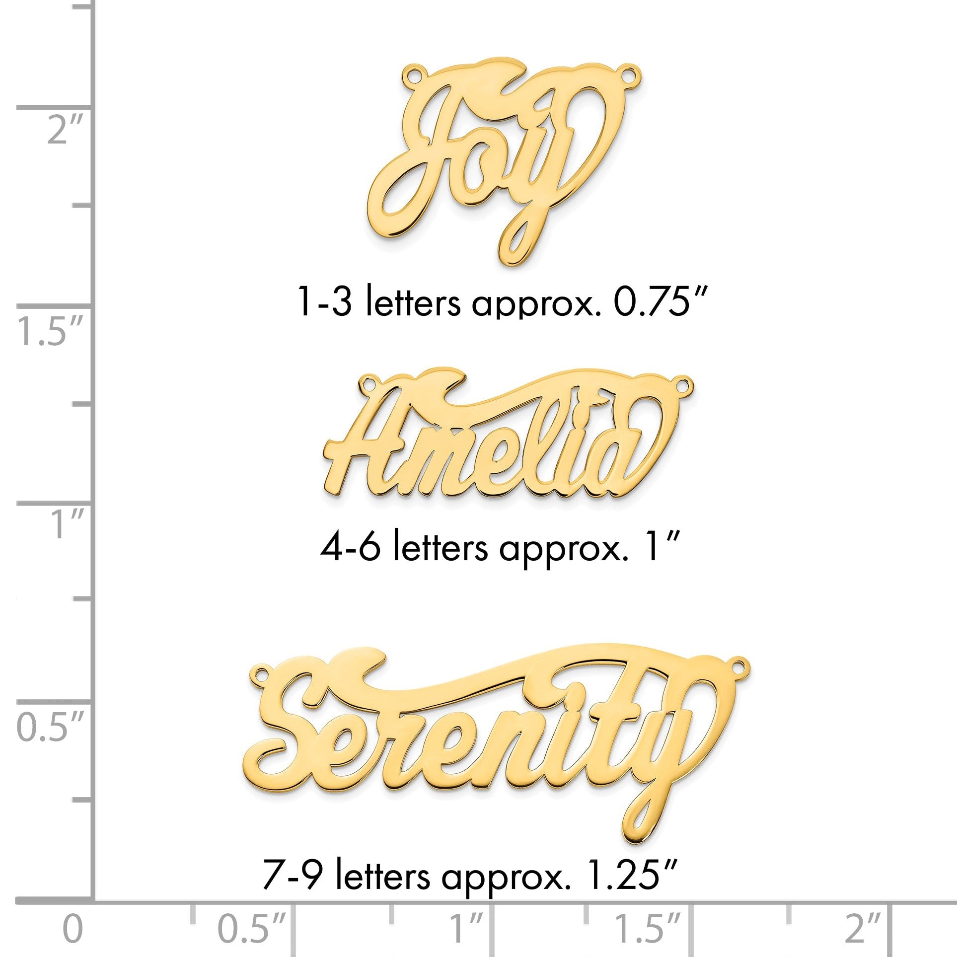 14K Gelbgold 14K Gelbgold Poliert Name Platte