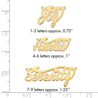 14K Gelbgold 14K Gelbgold Poliert Name Platte