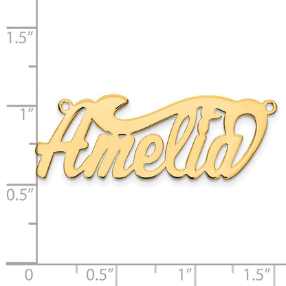 14K Gelbgold 14K Gelbgold Poliert Name Platte
