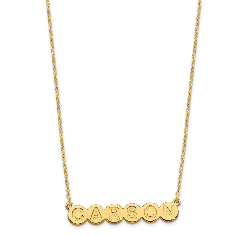 Vergoldet Sterlingsilber /gold 6 Buchstabe Blase Halskette