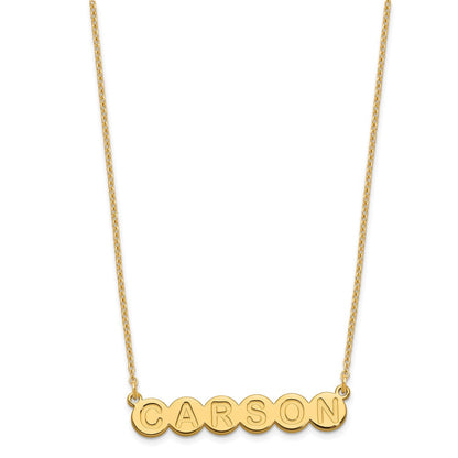 Vergoldet Sterlingsilber /gold 6 Buchstabe Blase Halskette