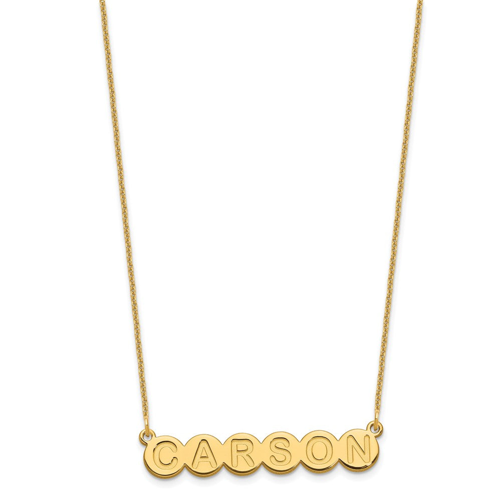 14K Gelbgold 6 Buchstabe Blase Halskette