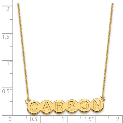 14K Gelbgold 6 Buchstabe Blase Halskette
