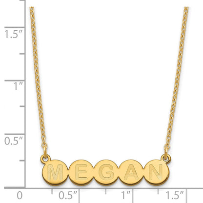 Vergoldet Sterlingsilber /gold 5 Buchstabe Blase Halskette