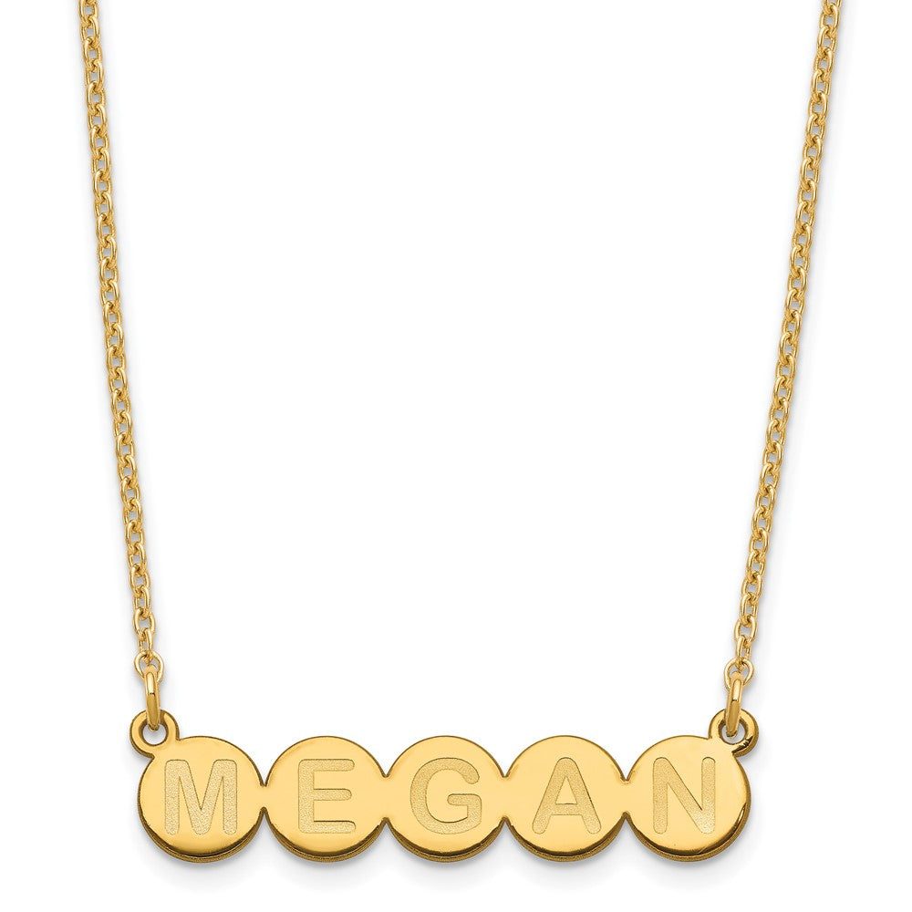 Vergoldet Sterlingsilber /gold 5 Buchstabe Blase Halskette