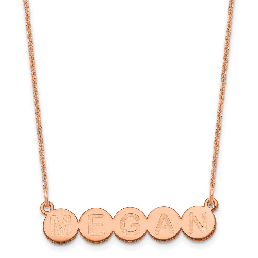 14K Roségold 5 Buchstabe Blase Halskette