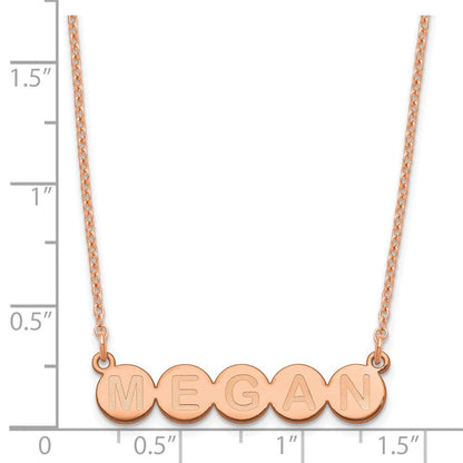 Roségoldbeschichtet Sterlingsilber /rose 5 Buchstabe Blase Halskette