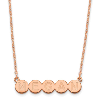 Roségoldbeschichtet Sterlingsilber /rose 5 Buchstabe Blase Halskette
