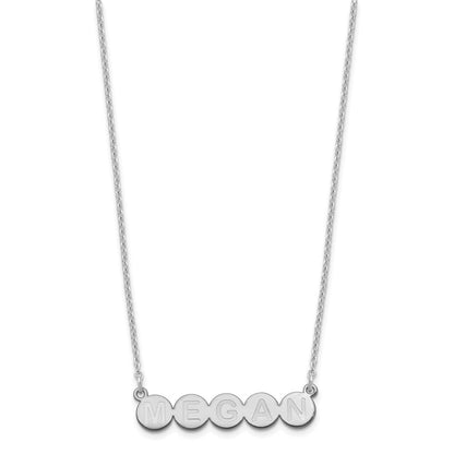 Sterlingsilber Silber/rhodiniert 5 Buchstabe Blase Halskette