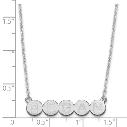 Sterlingsilber Silber/rhodiniert 5 Buchstabe Blase Halskette