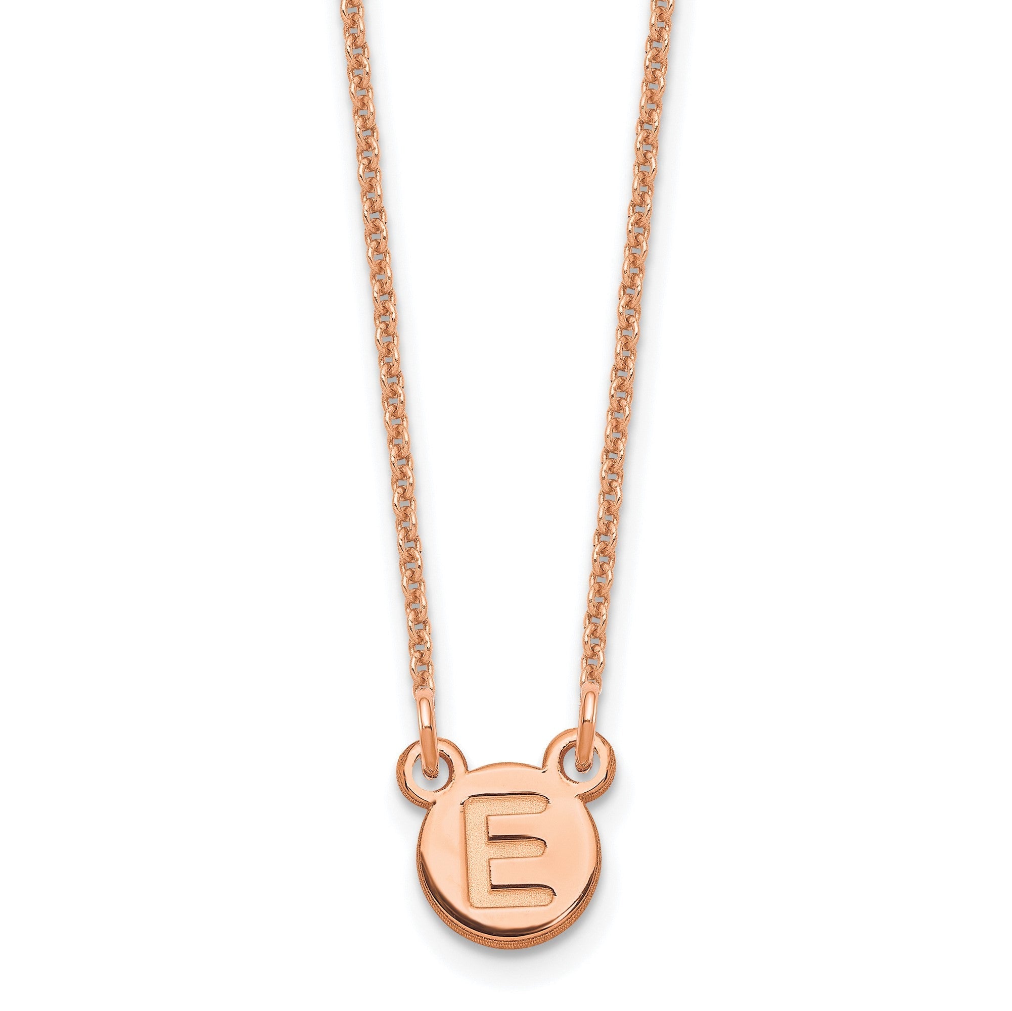14K Roségold 1 Buchstabe Blase Halskette
