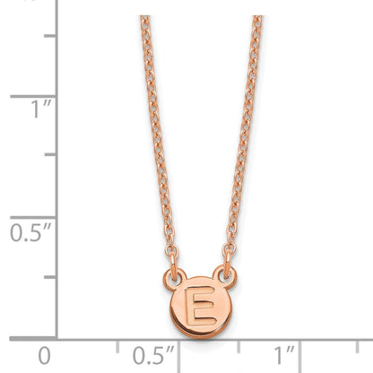 Roségoldbeschichtet Sterlingsilber /rose 1 Buchstabe Blase Halskette