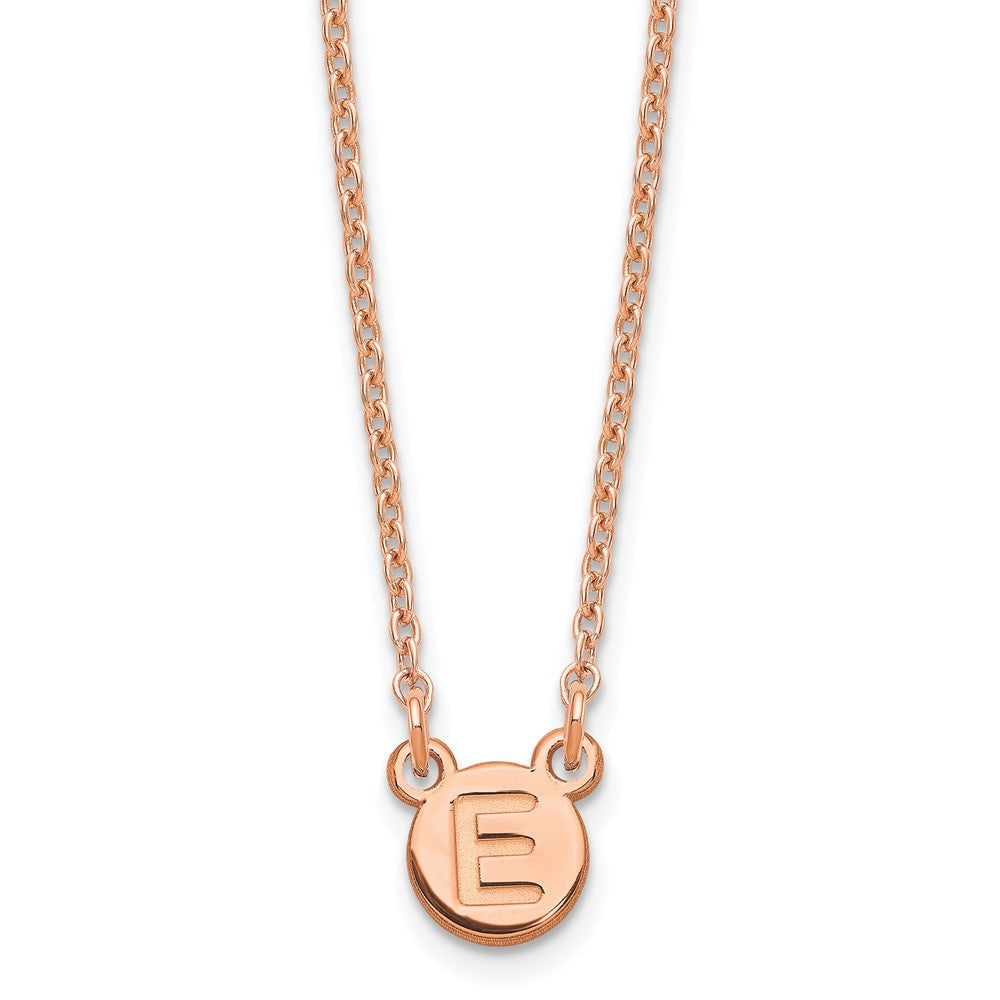 Roségoldbeschichtet Sterlingsilber /rose 1 Buchstabe Blase Halskette
