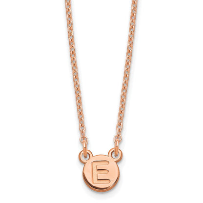Roségoldbeschichtet Sterlingsilber /rose 1 Buchstabe Blase Halskette